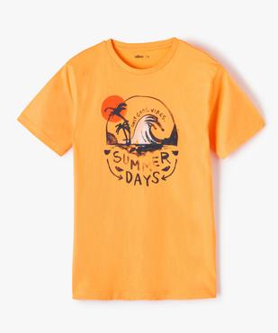 Tee-shirt garçon à manches courtes imprimé look surf vintage vue1 - GEMO 4G GARCON - GEMO