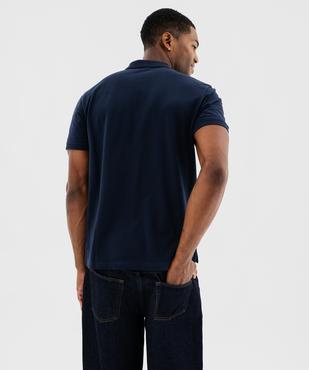 Polo manches courtes en coton homme vue3 - GEMO (HOMME) - GEMO