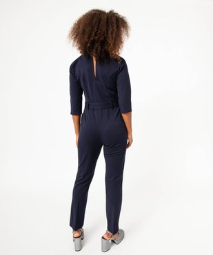 Combinaison pantalon avec col tailleur femme  vue3 - GEMO(FEMME PAP) - GEMO