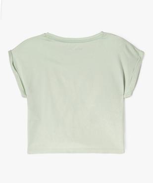Tee-shirt court à manches courtes avec motif fille vue3 - GEMO (ENFANT) - GEMO