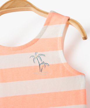 Robe bébé fille à rayures à bretelles vue2 - GEMO(BEBE DEBT) - GEMO