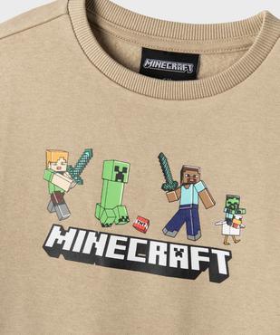 Sweat avec motifs pixelisés devant et dos garçon - Minecraft vue2 - MINECRAFT - GEMO
