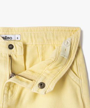 Short fille en toile denim avec bas arrondi vue3 - GEMO 4G FILLE - GEMO