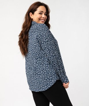 Chemise manches longues en tissu froissé et imprimé femme grande taille vue3 - GEMO (G TAILLE) - GEMO