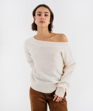 Pull maille col bardot femme vue1 - GEMO(FEMME PAP) - GEMO