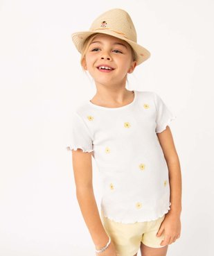 Chapeau fille en paille et fil Lurex forme Fedora  vue5 - GEMO (ENFANT) - GEMO