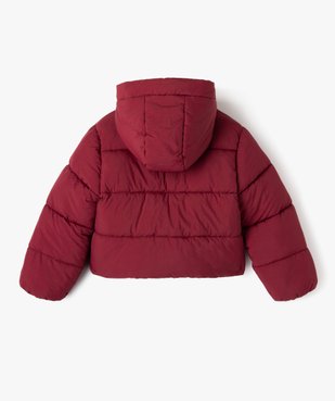 Blouson matelassé court à capuche fille vue5 - GEMO 4G FILLE - GEMO