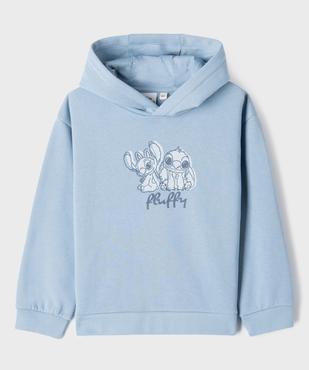 Sweat à capuche en molleton imprimé fille - Stitch vue3 - LILO & STITCH - GEMO