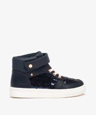 Baskets fille semi-montantes unies à sequins vue1 - GEMO (ENFANT) - GEMO