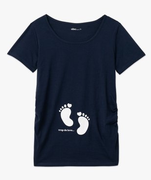 Tee-shirt de grossesse imprimé à manches courtes vue4 - GEMO 4G FEMME - GEMO