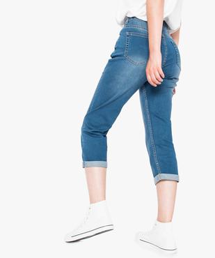Pantacourt stretch uni ajusté à revers vue3 - GEMO(FEMME PAP) - GEMO