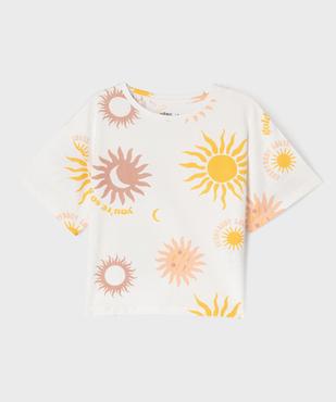 Tee-shirt oversize à larges motifs fille vue1 - GEMO 4G FILLE - GEMO