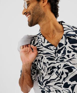 Chemise à manches courtes imprimée homme vue2 - GEMO (HOMME) - GEMO