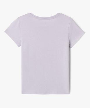 Tee-shirt manches courtes à motif fille vue3 - GEMO 4G FILLE - GEMO