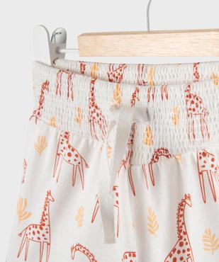 Short imprimé en maille bébé fille vue2 - GEMO 4G BEBE - GEMO