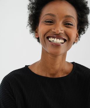 Haut de pyjama femme en maille côtelée vue7 - GEMO 4G FEMME - GEMO