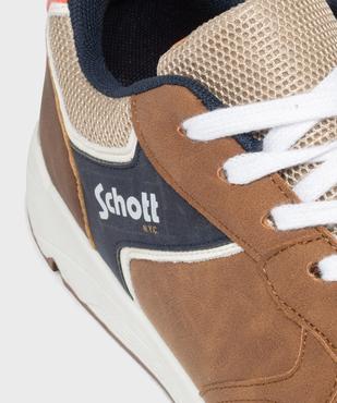 Baskets basses retro running à lacets garçon - Schott vue6 - SCHOTT - GEMO