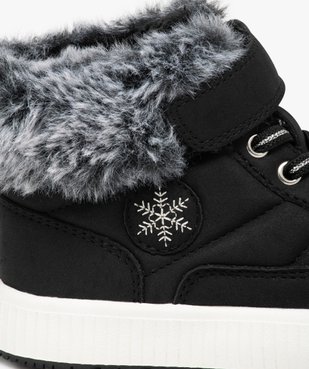 Baskets fille mid-cut unies avec col fourré vue6 - GEMO (ENFANT) - GEMO