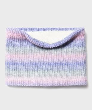 Tour de cou en maille avec doublure sherpa fille vue1 - GEMO (ENFANT) - GEMO