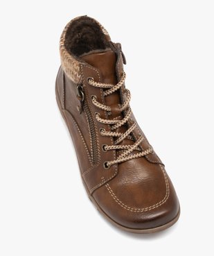 Boots femme confort avec col en maille et détail à zip - Softrelax vue5 - SOFTRELAX - GEMO