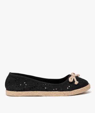 Ballerines femme en toile imprimée et semelle cordelette vue1 - GEMO (SPORTSWR) - GEMO