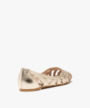 Ballerines femme unies et ajourées avec bout ouvert vue5 - GEMO(URBAIN) - GEMO