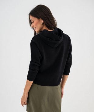 Pull large à capuche avec liens pailletés femme vue3 - GEMO(FEMME PAP) - GEMO