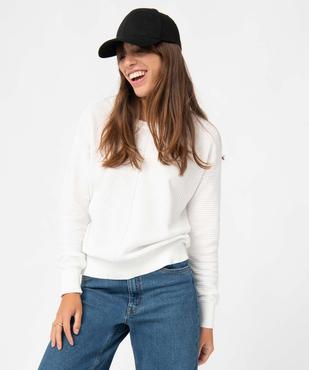 Pull femme en maille graphique et ouverture dos vue1 - GEMO(FEMME PAP) - GEMO
