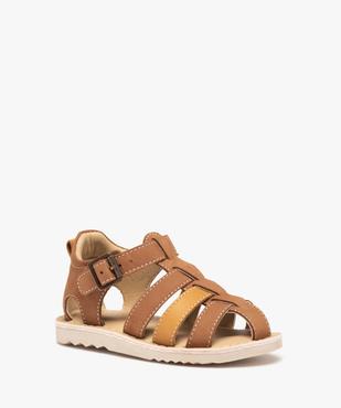 Sandales garçon à brides multiples en cuir – NA! vue2 - NA! - GEMO