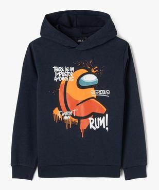Sweat à capuche en molleton doux imprimé garçon - Among Us vue1 - AMONG US - GEMO