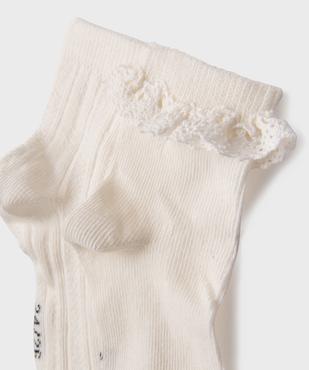 Chaussettes en coton biologique bébé fille (lot de 2) vue2 - GEMO 4G BEBE - GEMO