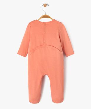 Pyjama dors-bien en coton fermeture pont-dos bébé vue3 - GEMO(BB COUCHE) - GEMO