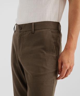 Pantalon de costume en viscose et lin homme vue3 - GEMO 4G HOMME - GEMO
