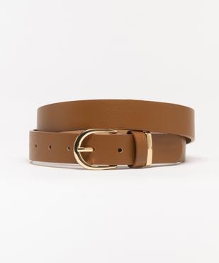 Ceinture lisse à boucle et passants en métal doré femme vue1 - GEMO (ACCESS) - GEMO