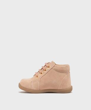 Chaussures premiers pas dessus cuir bébé fille - NA! vue4 - NA! - GEMO