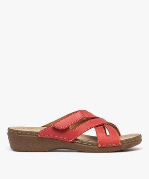 Mules confort à brides croisées scratch et talon compensé femme vue1 - G'FLEX GEMO FOR GOOD - GEMO