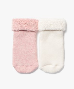 Bottons en coton avec intérieur bouclette bébé fille (lot de 2) vue1 - GEMO 4G BEBE - GEMO