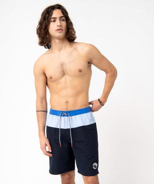 Short de bain homme à larges bandes vue1 - GEMO (PLAGE) - GEMO
