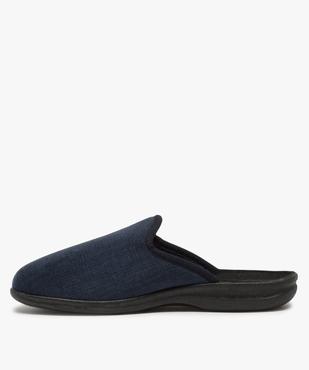 Chaussons homme mules confort en velours ras brodé vue3 - GEMO(HOMWR HOM) - GEMO