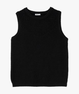 Pull d'été sans manches en maille fantaisie ajourée femme vue4 - GEMO(FEMME PAP) - GEMO