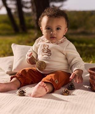Ensemble 2 pièces sweat col Claudine + pantalon en velours bébé fille - LuluCastagnette vue5 - LULUCASTAGNETTE - GEMO