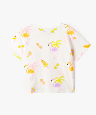 Tee-shirt à manches courtes coupe oversize fille vue3 - GEMO (ENFANT) - GEMO