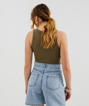 Débardeur en maille côtelée emmanchures américaines femme vue3 - GEMO 4G FEMME - GEMO