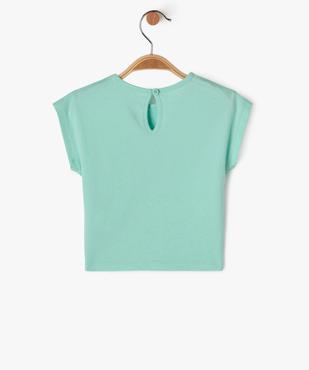 Tee-shirt manches courtes loose à message bébé fille vue3 - GEMO(BEBE DEBT) - GEMO