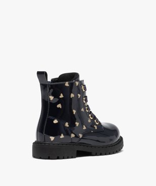 Bottines bébé fille mid-cut vernies à motif et à zip vue4 - GEMO(BEBE DEBT) - GEMO