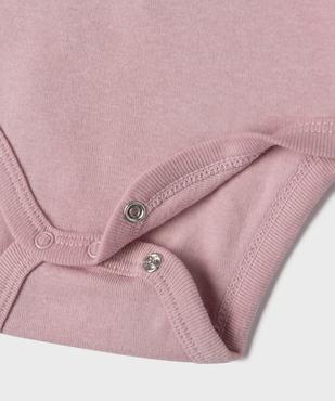 Body manches longues avec motifs noeuds bébé fille (lot de 3) vue2 - GEMO 4G BEBE - GEMO