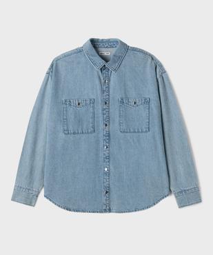 Chemise en jean coupe oversize fille vue1 - GEMO (JUNIOR) - GEMO