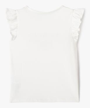 Tee-shirt sans manches avec inscription pailletée fille vue3 - GEMO 4G FILLE - GEMO