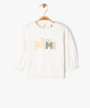 Sweat à motifs fleuris bébé fille vue1 - GEMO 4G BEBE - GEMO