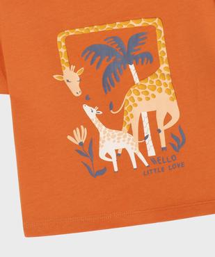 Tee-shirt manches ultra courtes coupe large avec motif bébé fille vue2 - GEMO 4G BEBE - GEMO